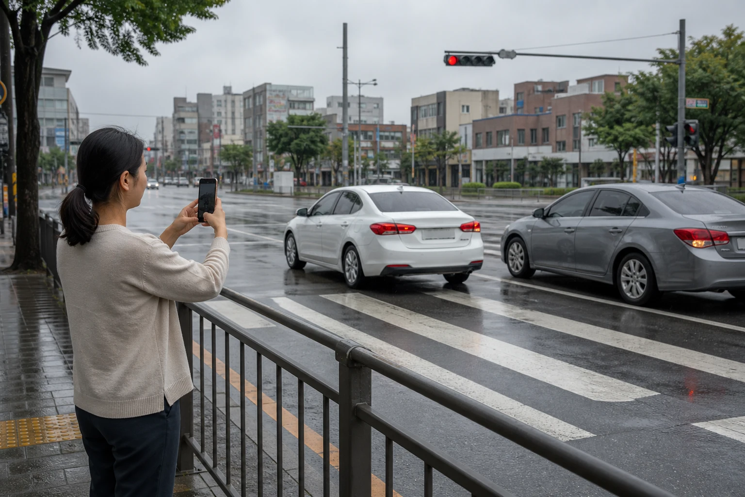 교통사고 합의서 자료 확인 장면