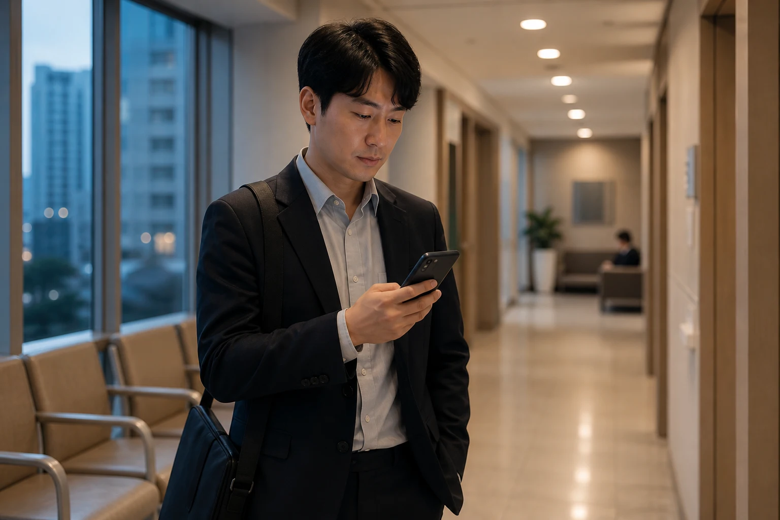 교통사고 통원치료 합의금 자료 확인 장면