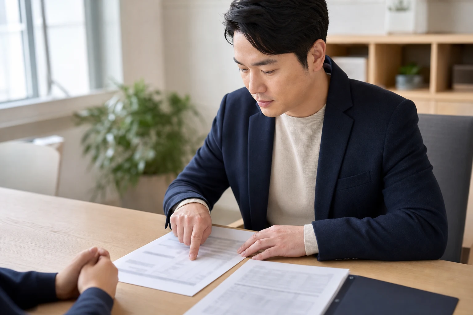 교통사고 위자료 자료 확인 장면